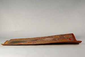 an aboriginal birds fish bark painting for sale
