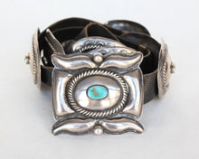 Fine Navajo Silver and Turquoise Concho Belt